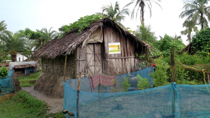 Home of Mohammad Mofizul Islam Gazi and his family, located in the village of Sutarkhali.