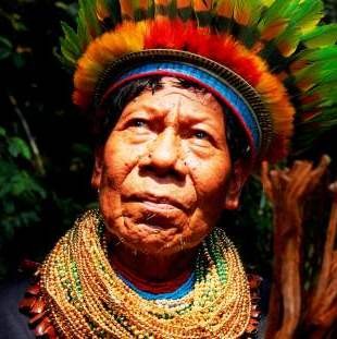 Photo of Willian Lucitante, leader of the Cofan people in northern Ecuador.