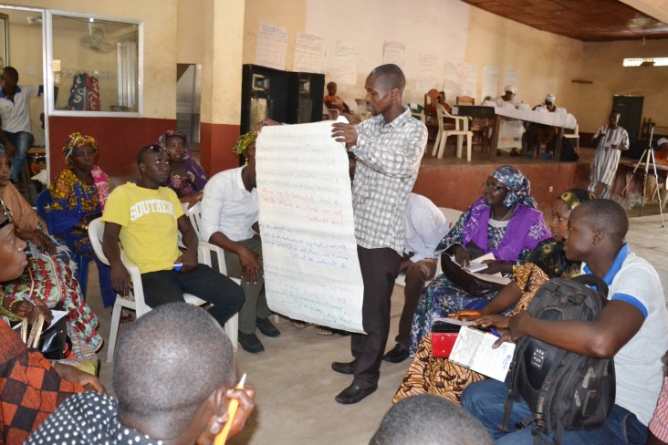 A community dialogue in Guinea