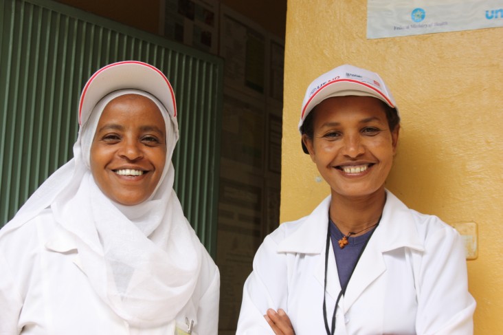 USAID helps train nurses, midwives, and other technicians to build and manage the health system's human resources for health. 