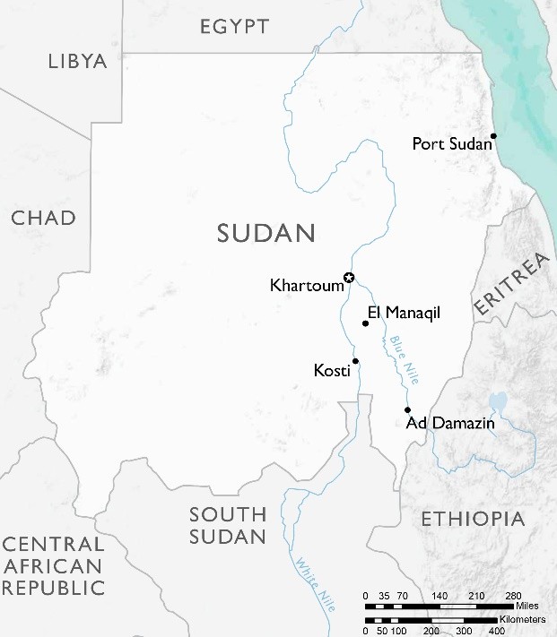 Food for Peace map of Sudan