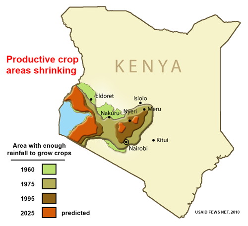 Map of productive crop areas