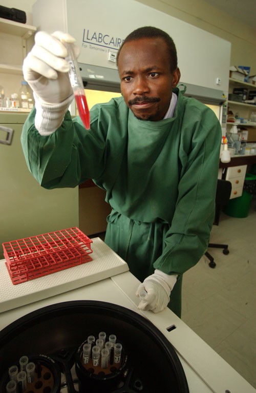 James Onyango, KAVI lab technologist