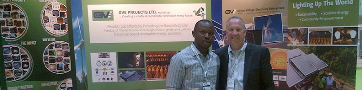 Photo of Feanyi Orajaka at a Power Africa tradeshow