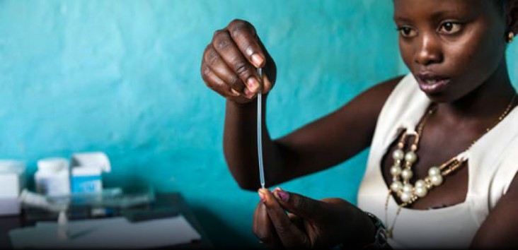 A field Trainee practices a procedure for testing for HIV at a Stage 2 Clinic in Samfya, Zambia