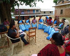 Focus group hold discussions with female community health volunteers in Khilji VDC, Arghakhanchi, Nepal. 