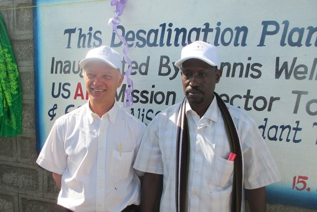 USAID Ethiopia Mission Director Dennis Weller (left) and Awel Wittika, from the Afar Regional State president's office.