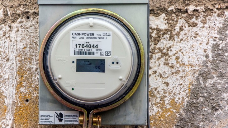 Prepaid meters, similar to the one pictured here, provide customers the ability to pay for electricity upfront and prevents cust