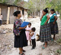  A community health worker in Guatemala.