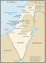 Map of West Bank/Gaza