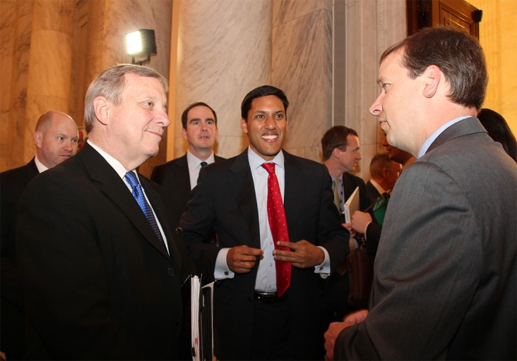 Members of Congress and USAID Administrator Rajiv Shah mingled with a crowd of 300 at the Water Strategy launch on Capitol Hill.