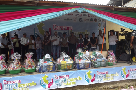 Caravan implementers come together at the start of the two-day event held in Padre Abad province, March 23-24, 2013.