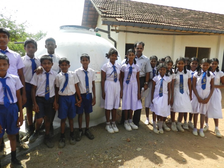 Thanks to USAID and LRWHF, this rural school has good quality water.