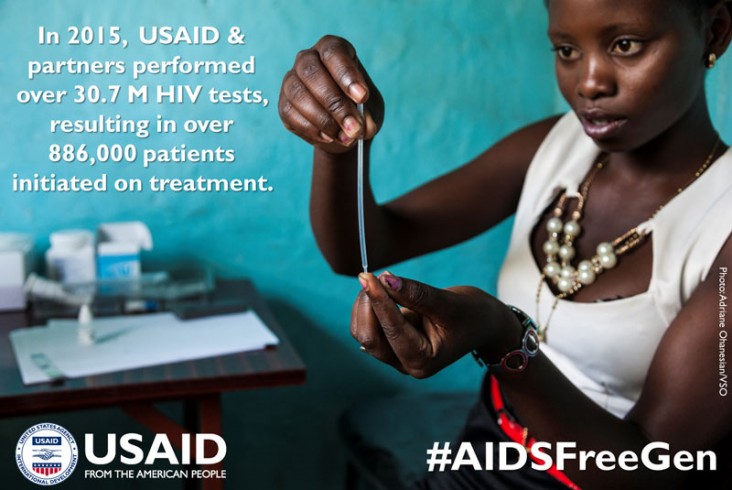 Sexual and Reproductive Health Field Trainee Prudence Chimanda, age 22, practices the procedure for testing for HIV