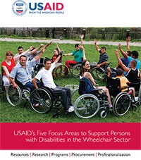 Cover for USAID's Five Focus Areas to Support Persons with Disabilities in the Wheelchair Sector