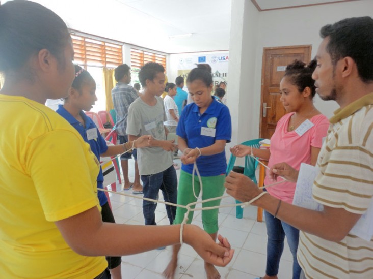 USAID/Timor-Leste conducts leadership training for the youth.