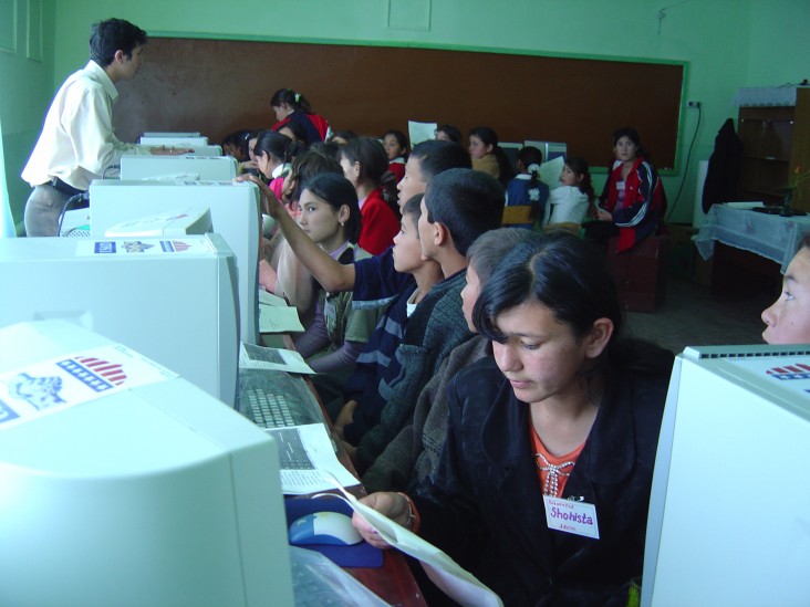 Youth participate in a computer class