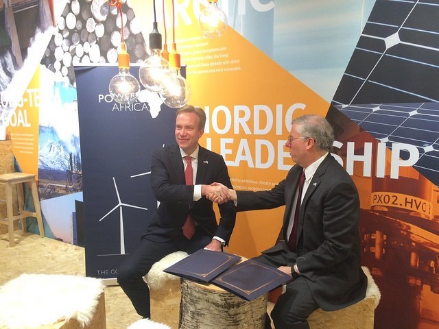 USAID Associate Administrator Eric Postel and Norwegian Minister of Foreign Affairs Børge Brende formally signed a Memorandum of