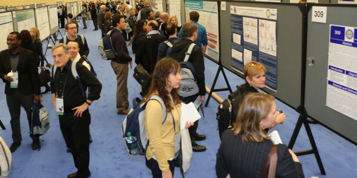 The poster session at CROI