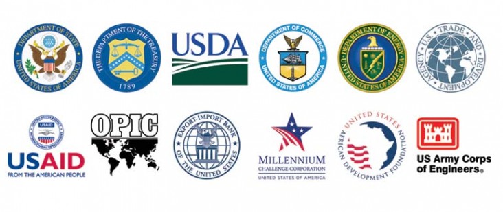 US Government Agencies: USAID, DOS, DOT, DOE, DOC, Export Import Bank, US Trade, OPIC, US African Dev. Foundation, Millenium Cha