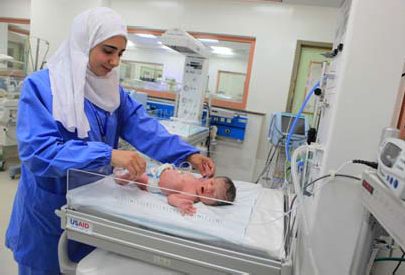 USAID has equipped Ministry of Health hospitals with life-saving neonatal equipment, contributing to the improved survival of cr