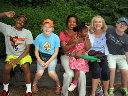 Photo of Margaret McCluskey with friends