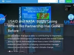 USAID and NASA: Boldly Going Where No Partnership Has Gone Before