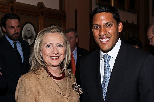 Secretary Clinton and USAID Administrator Raj Shah at the Child Survival Call to Action last June.
