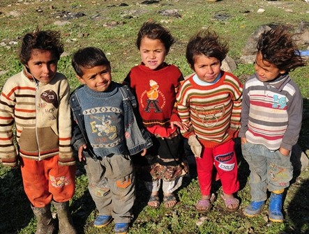 Children in Turkey at a refugee camp.