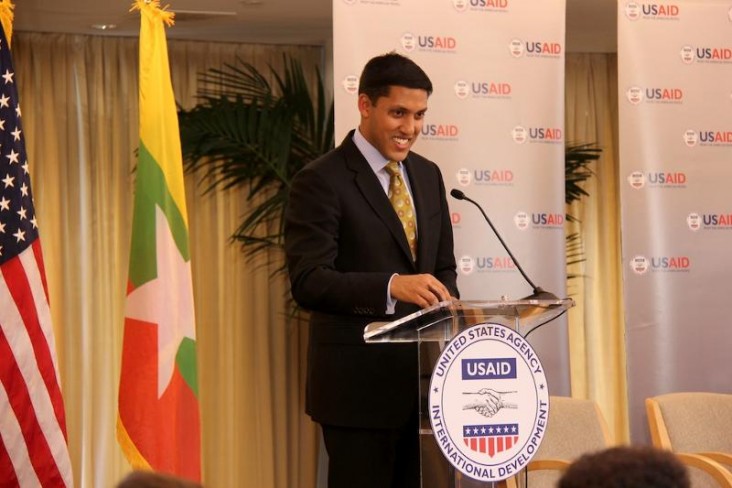 USAID Administrator Rajiv Shah addresses the audience