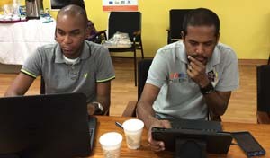 Peer data collectors reviewed research ethics and data collection methods during their training session in Trinidad last May.