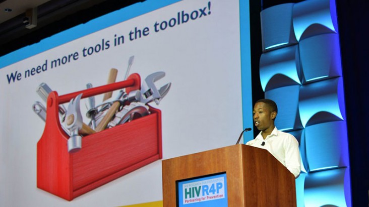 Plenary speaker, Noël Gordon, Jr., discusses the need to develop more HIV prevention tools 