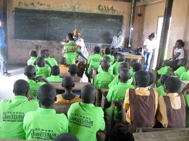 Hygiene club meeting at Shia Primary School, Talensi-Nabdam District of Ghana