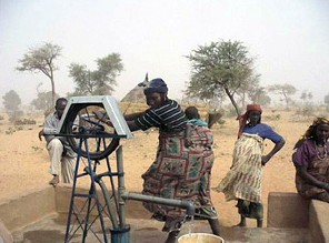 With new rope pumps like this one, thousands of villagers in Niger have more convenient access to safe drinking water.
