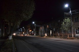 Newly installed street-lighting system in Aparan.