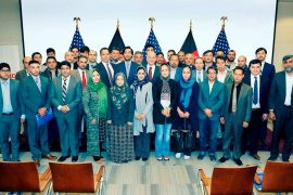 U.S. Ambassador to Afghanistan, P. Michael McKinley, honors 34 Afghan small and medium enterprises.