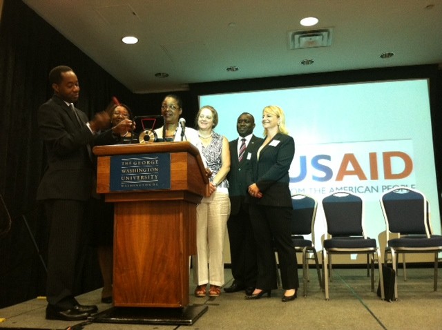 The ringing of the bell to officially open the African Diaspora Marketplace