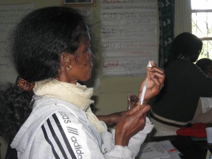 Community health worker trained in contraceptives injection