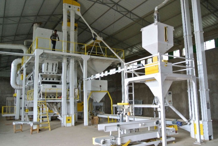 The new seed processing machinery.