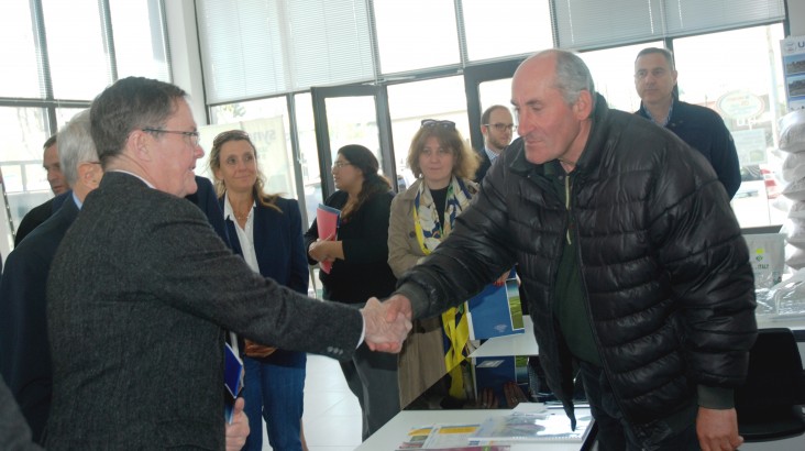 USAID Assistant Administrator Thomas Melia meeting Georgian farmers 