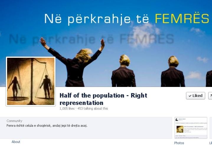 In support of Women, Half of the population - right representation