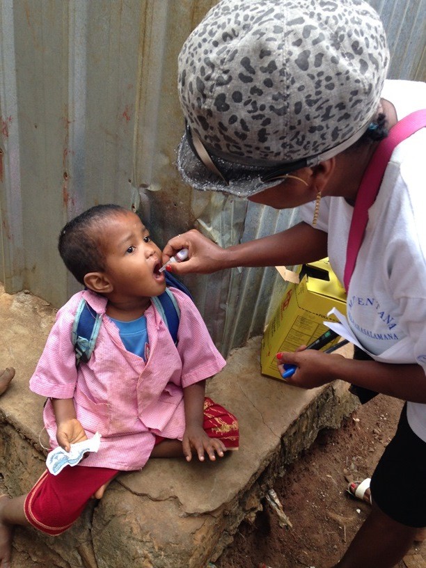 Vaccinated children are fully immunized against the polio virus