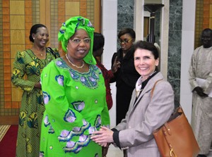 USAID Deputy Assistant Administator for Global Health Katie Taylor meets Minister of Health and Social Action Prof. Awa Marie Co
