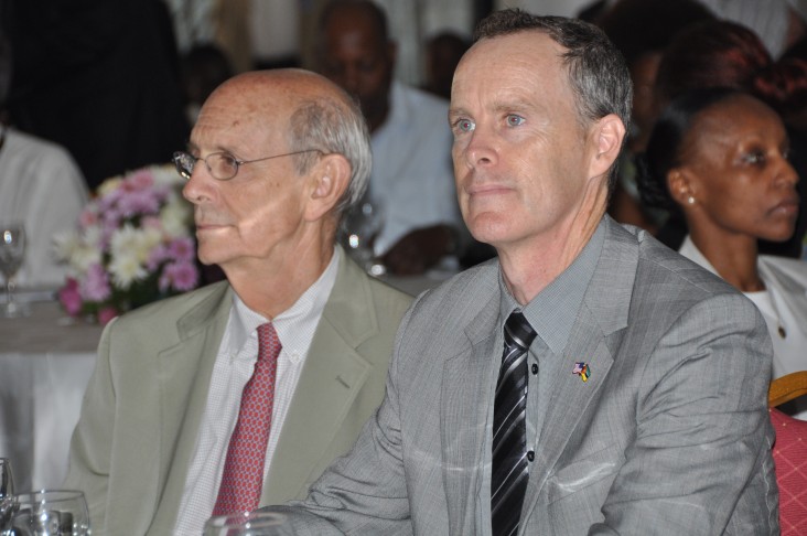 Supreme Court Justice Breyer and U.S. Ambassador to Mozambique Douglas Griffiths opened the media program in Maputo