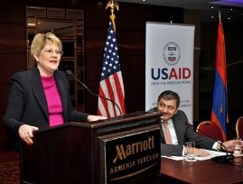 USAID Armenia Mission Director Karen Hilliard presented 2013-2018 CDCS for Armenia