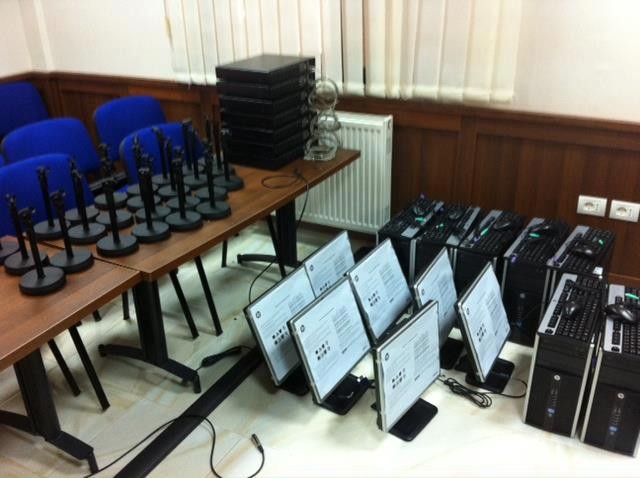 Audio recording equipment for courtroom
