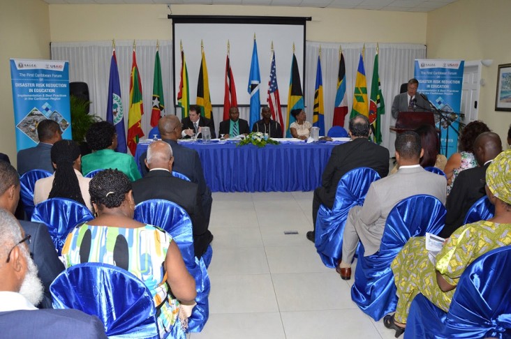 Mission Director Christopher Cushing addresses attendees of an inaugural Caribbean forum