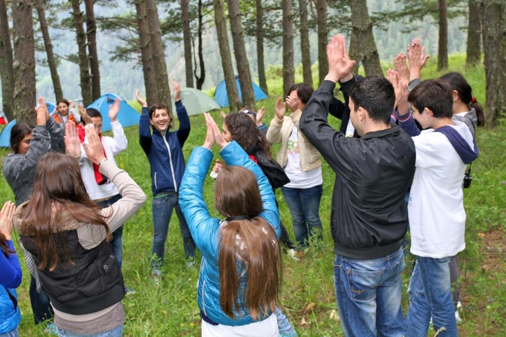 Students attend one of the 38 eco-camps supported by USAID 