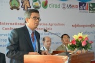 Sambath Sak of USAID Cambodia speaking at the 4th International Conservation Agriculture Conference in Southeast Asia.