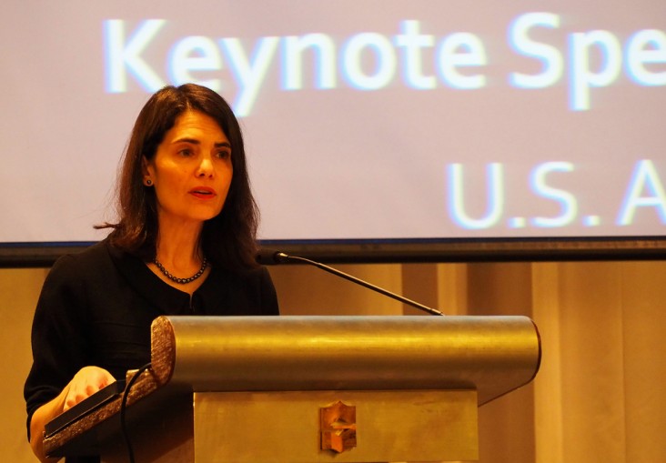 U.S. Ambassador to ASEAN, Nina Hachigian, gives keynote address at the Regional Conference on Information Communication Technolo